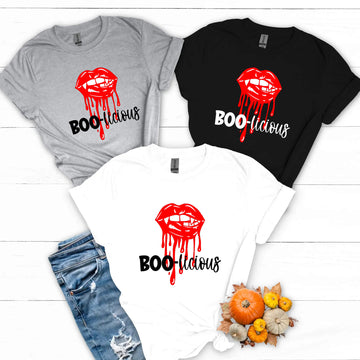 Halloween Fun Boo-Licious Women's Graphic Print T-Shirt