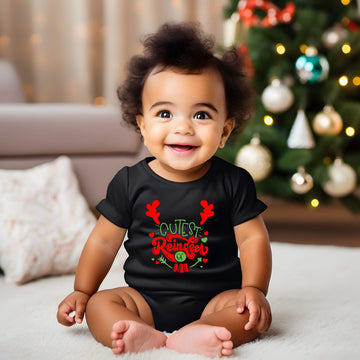 Camiseta con estampado gráfico para niños con el reno más lindo de Navidad