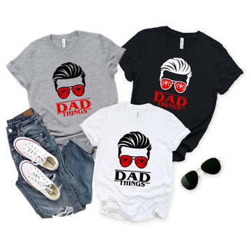 Camiseta con estampado gráfico para hombre Dad Things, Stranger Things, Netflix TV Show