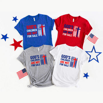 Los hijos de Dios no están a la venta camiseta cruzada, camiseta de la película Sound Of Freedom, camiseta Stop Child Trafficking, niño, niña, chico, damas, hombres, mujeres, camiseta, camiseta sin mangas, patriótico salvar a los niños