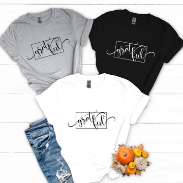 Grateful Fall Thanksgiving Unisex, Men's, Women's Graphic Print T-Shirt