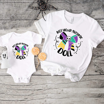 Halloween Not Your Average Doll Graphic Print T-Shirt
