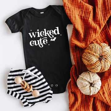 Impresión gráfica del mono del bebé personalizable lindo malvado de Halloween