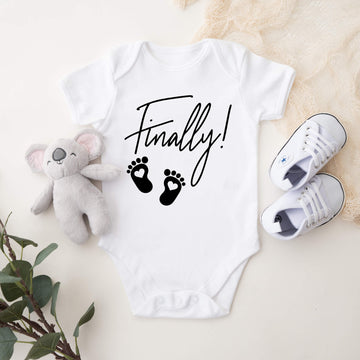 Personalized Pregnancy Announcement, Finally, Customized Baby Announcement Onesie