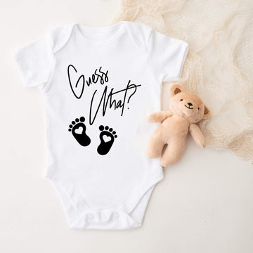 Personalized Pregnancy Announcement, Guess What? Customized Baby Announcement Onesie