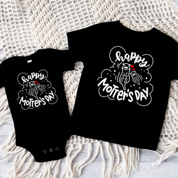 Happy Motter's Day Cute Otter Onesie or T-Shirts