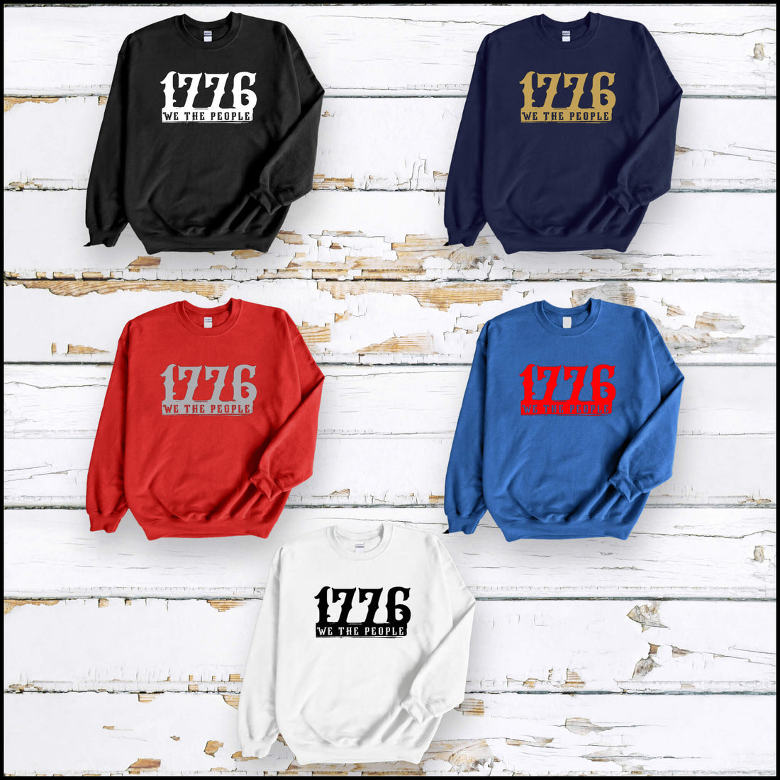 American Patriot 1776 Camiseta unisex con estampado gráfico para hombre y mujer
