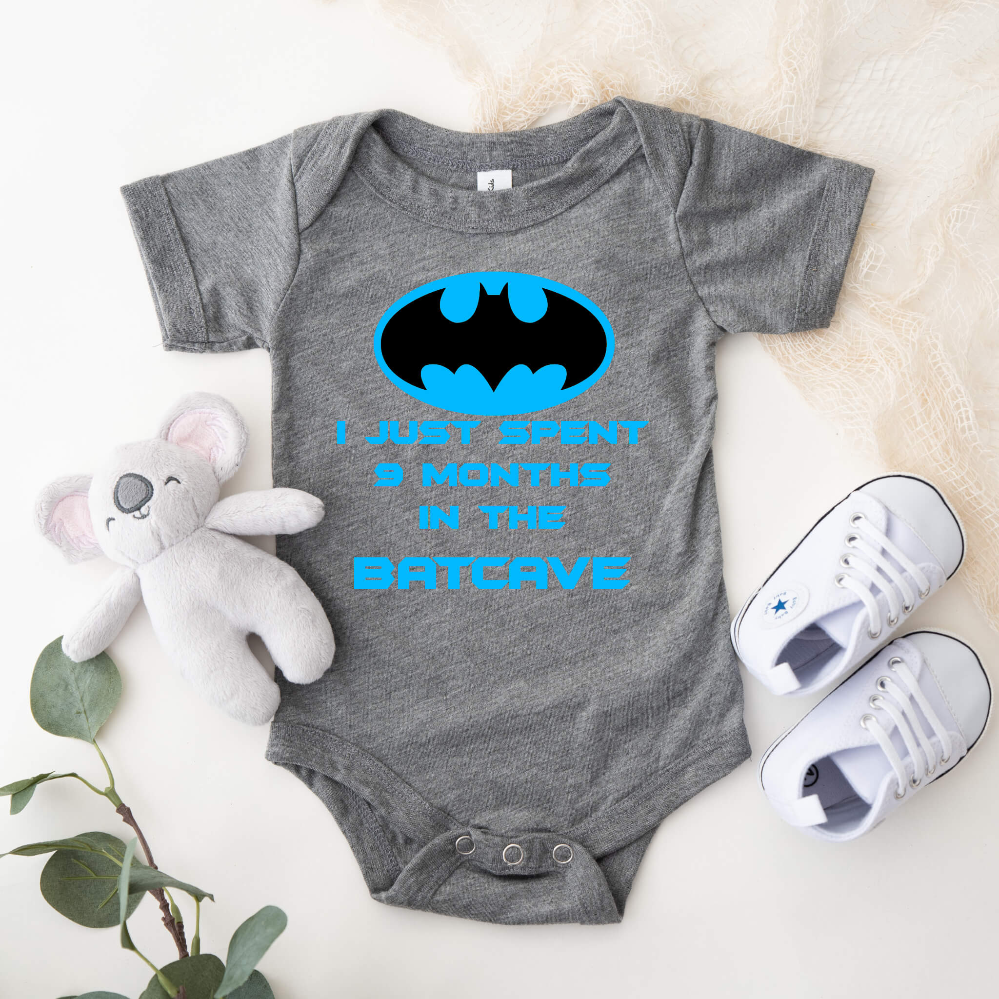 New Baby Onesie, Batman Themed Baby Boy’s, or Girl’s Onesie