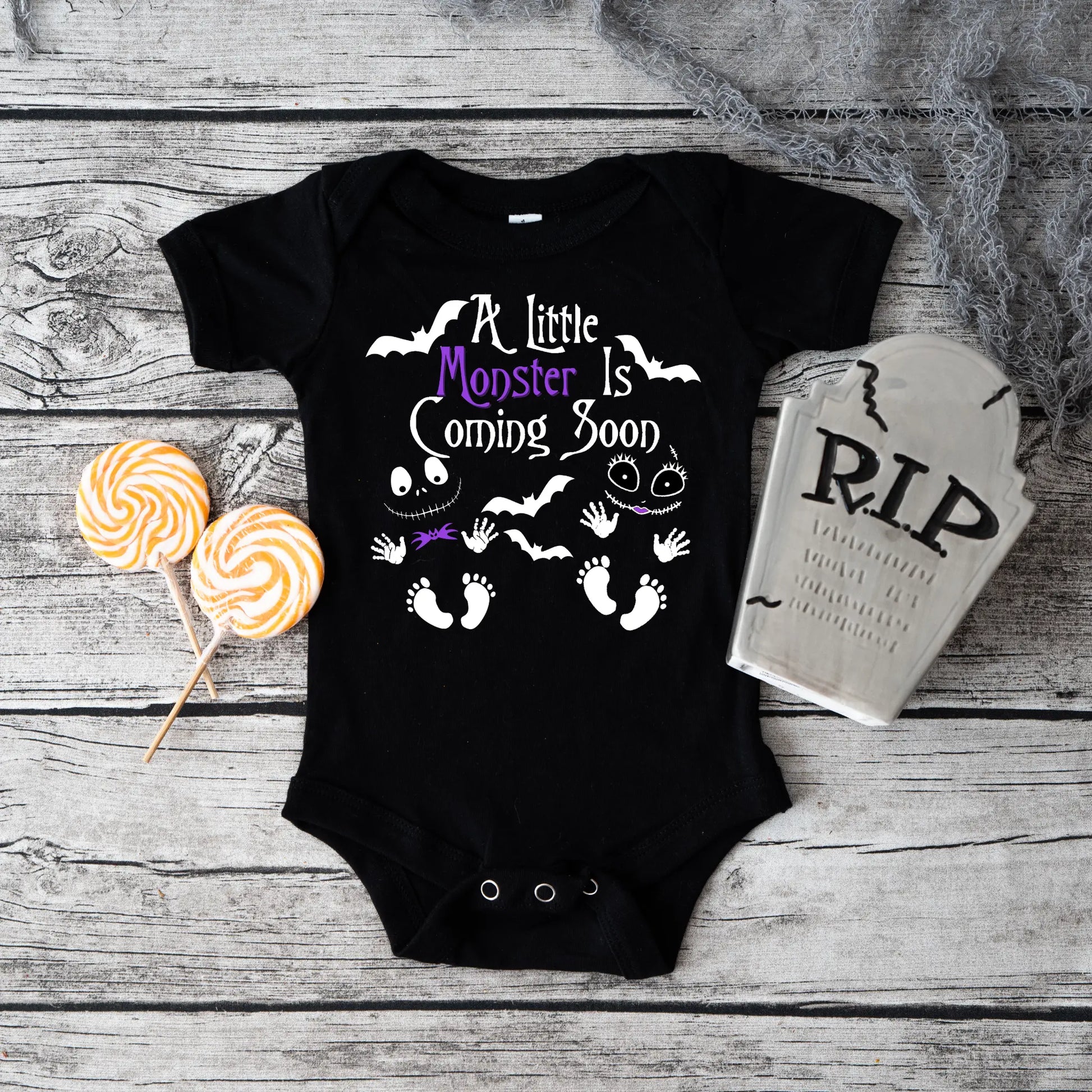 Personalized Pregnancy Announcement, A Little Nightmare is Coming Soon, Nightmare Before Christmas Inspired, October Pregnancy, Christmas Pregnancy TrendyCustomApparel™