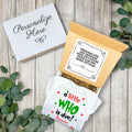 A Little Who is Due, The Grinch Inspired, Christmas Pregnancy Announcement Onesie, Optional Gift Box, DTF Transfer Print - TrendyCustomApparel™