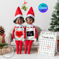 Digital Christmas Pregnancy Announcement, We're Expecting, Customizable Elf On The Shelf Themed, Personalized Editable Template TrendyCustomApparel™