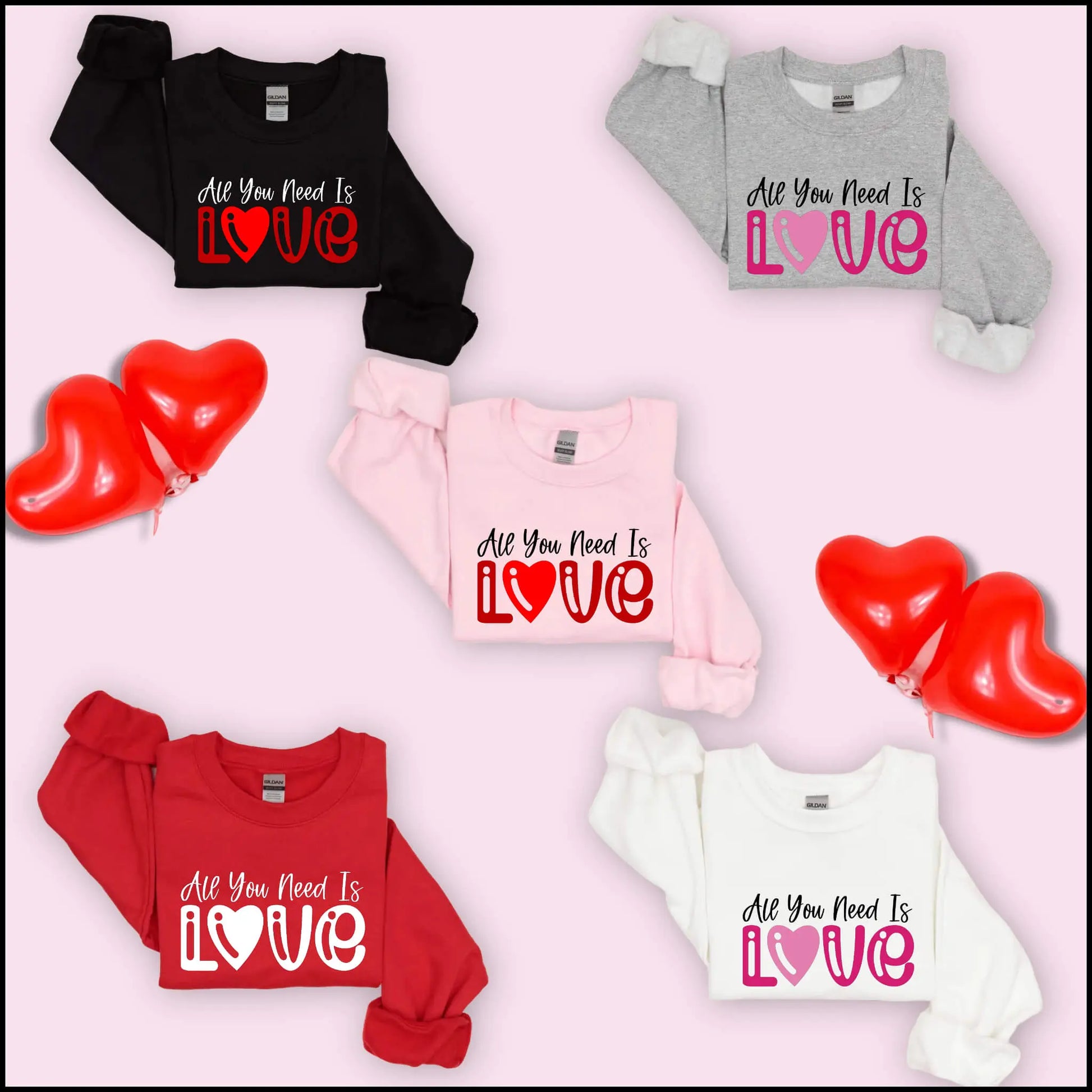 Valentine’s Day All I Need Is Love Women's Graphic Print T-Shirt / Sweatshirt TrendyCustomApparel™