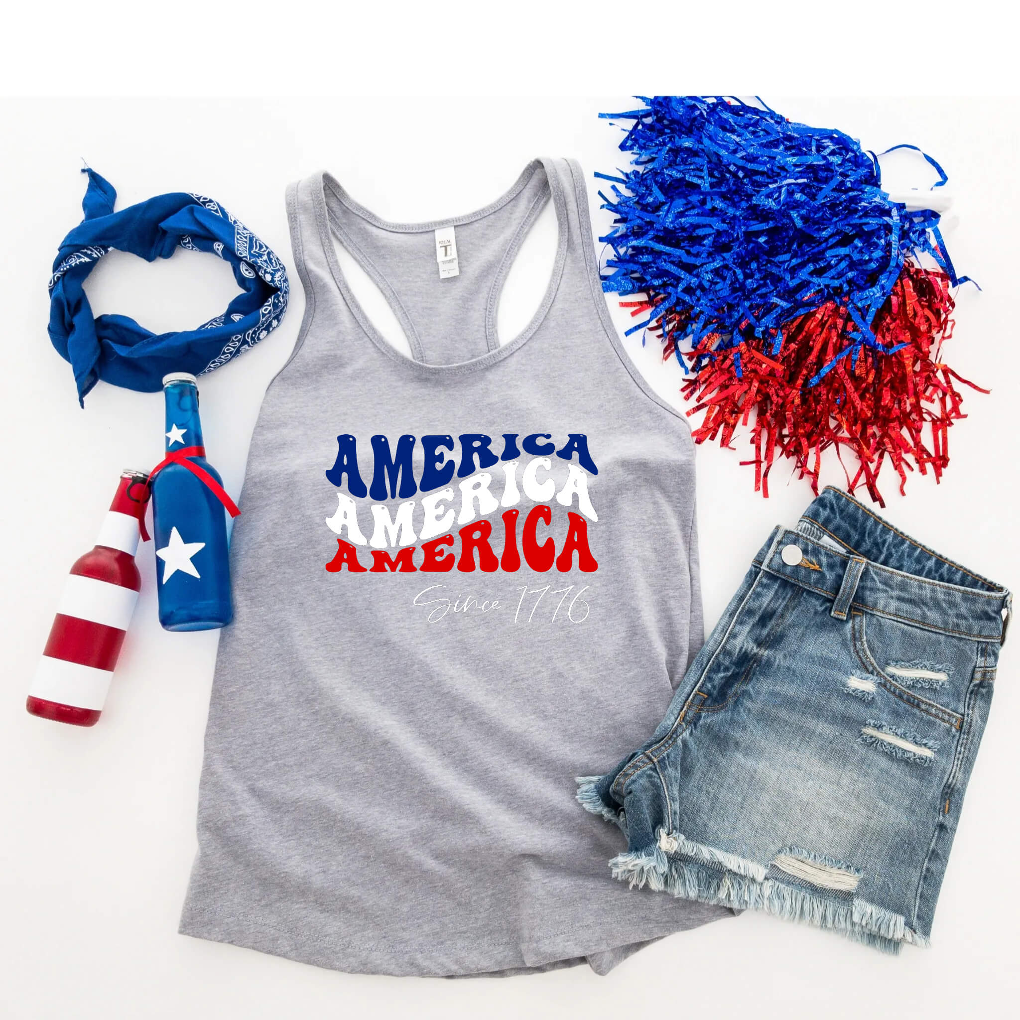 4th of July - American Since 1776 Patriotic Women’s Graphic Print T-Shirt / Tank Top
