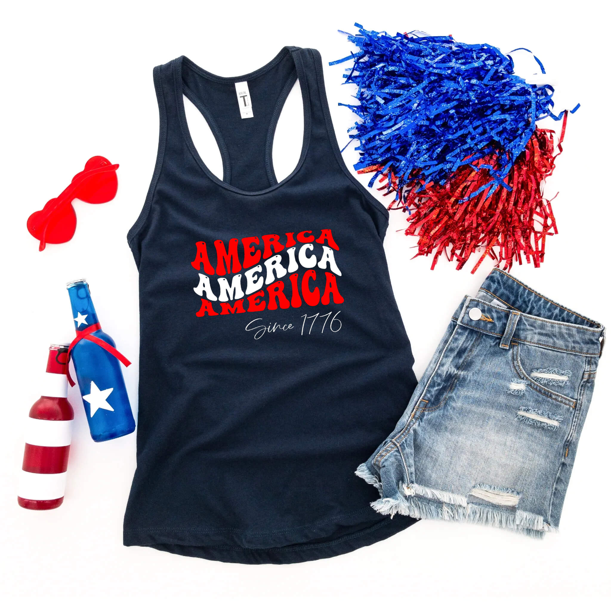 4th of July - American Since 1776 Patriotic Women’s Graphic Print T-Shirt / Tank Top