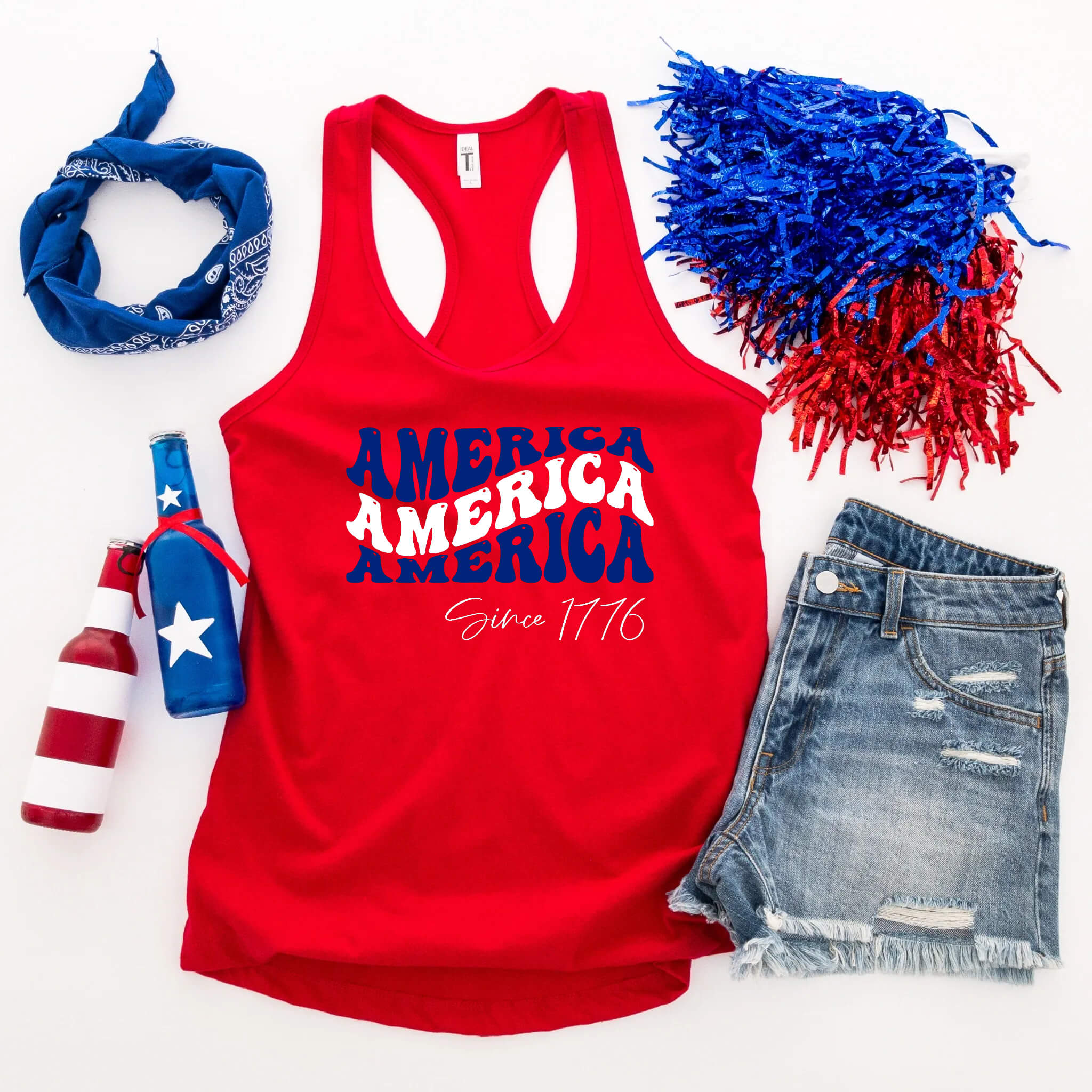 4th of July - American Since 1776 Patriotic Women’s Graphic Print T-Shirt / Tank Top