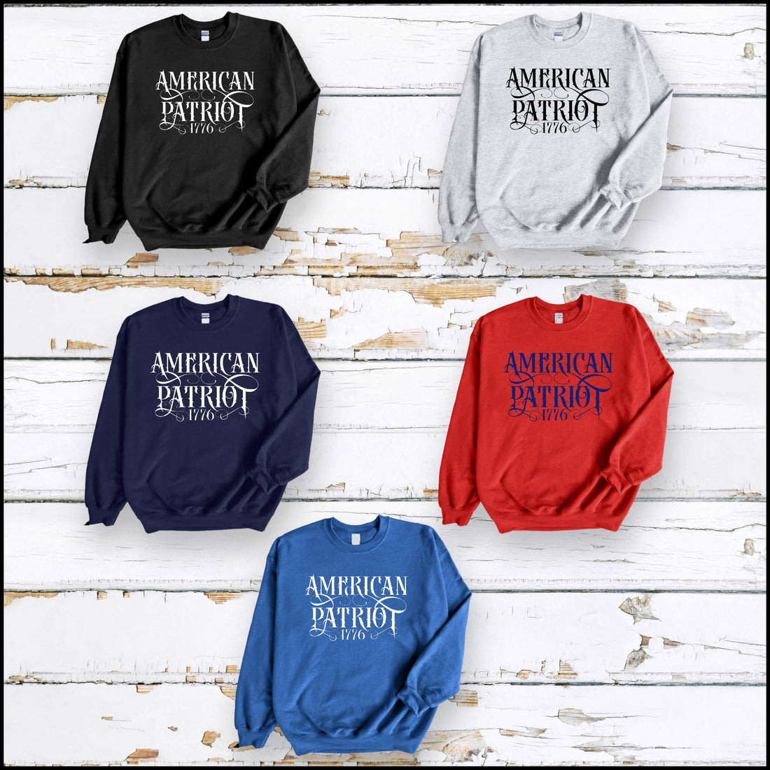 American Patriot 1776 Camiseta unisex con estampado gráfico para hombre y mujer