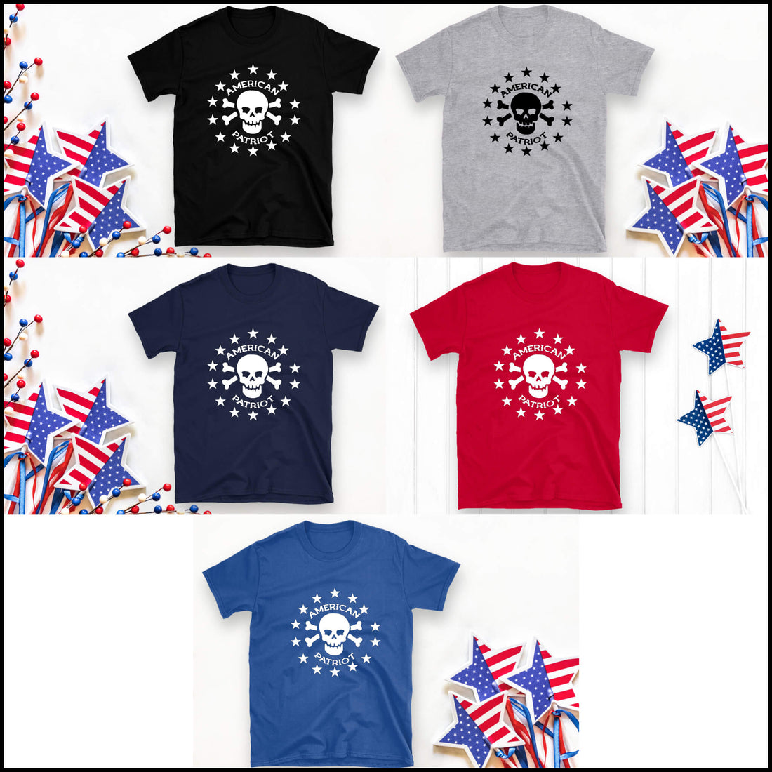 American Patriot 1776 Camiseta unisex con estampado gráfico para hombre y mujer