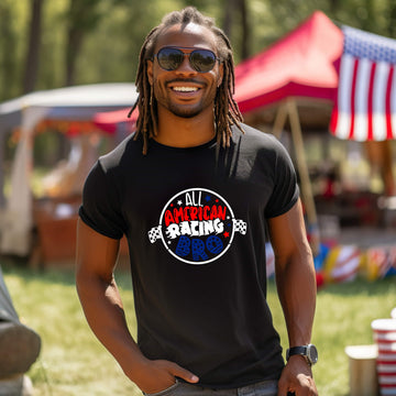 Camiseta del 4 de julio, All American Racing Bro, camiseta azul blanca roja, camiseta patriótica, camiseta de hombre, niño, chico, ropa personalizada, camiseta del Día de la Independencia, tanque del Día de los Caídos, moto de cross, motocicleta Camiseta