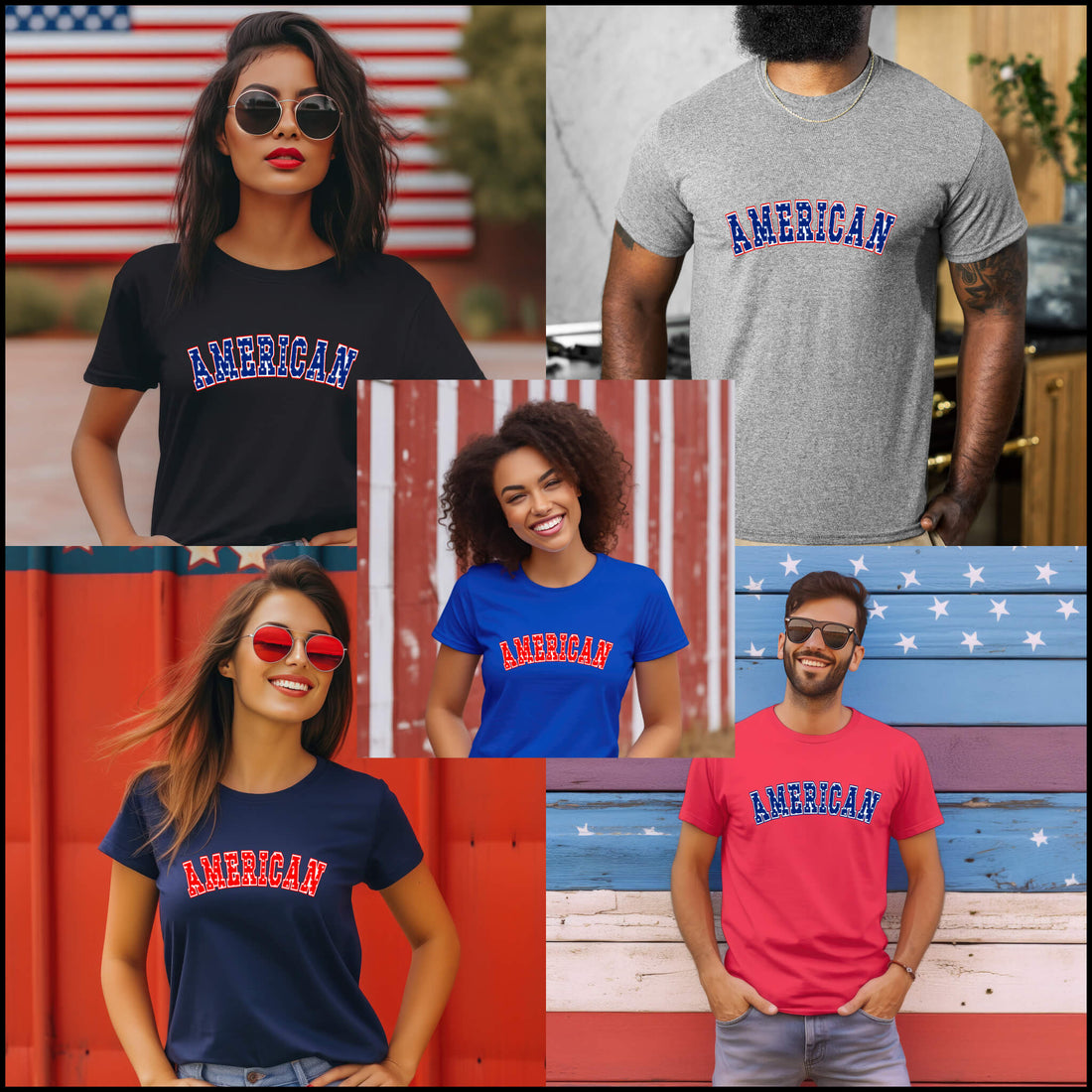 American Unisex Graphic Print T-Shirt / Sweatshirt