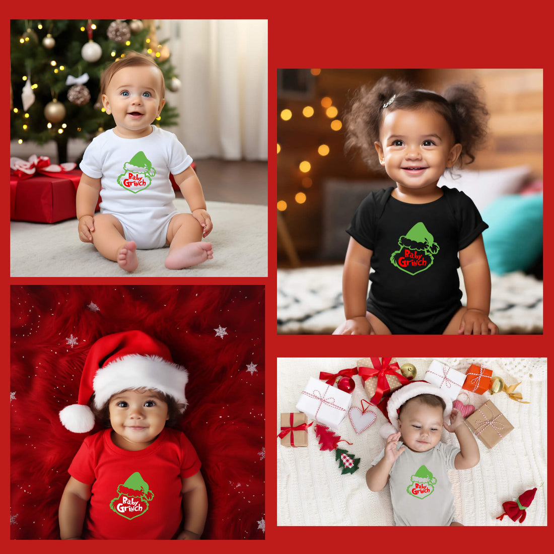 Camiseta con estampado gráfico unisex del grupo familiar navideño Grinch