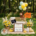 Monkey Baby Reveal Digital Editable Template, Bananas Themed Canva Template TrendyCustomApparel™