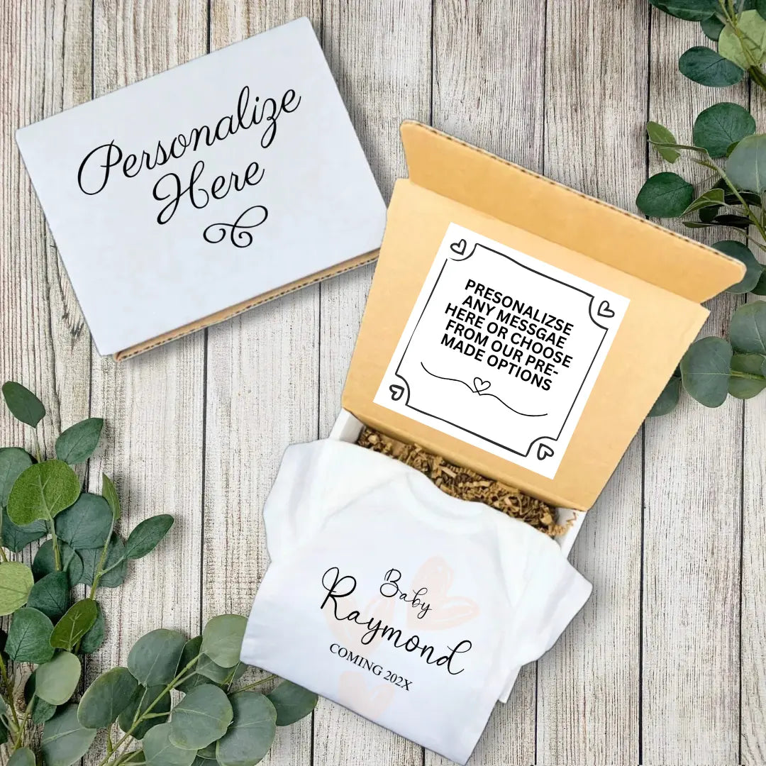 Personalized Pregnancy Announcement, Last Name Customized, Sur Name, Customized Baby Announcement Onesie TrendyCustomApparel™