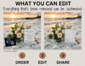 Simple Modern Beach, Digital Pregnancy Announcement, Gender Neutral Customizable Summer Themed, Canva Instant Download Editable Template TrendyCustomApparel™