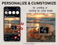 Elegant Beach Sunset Baby Reveal Digital Editable Template, Summer Canva Instant Download TrendyCustomApparel™