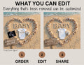 Beach Baby Reveal Digital Editable Template, Sand & Seashells Themed Canva Template TrendyCustomApparel™