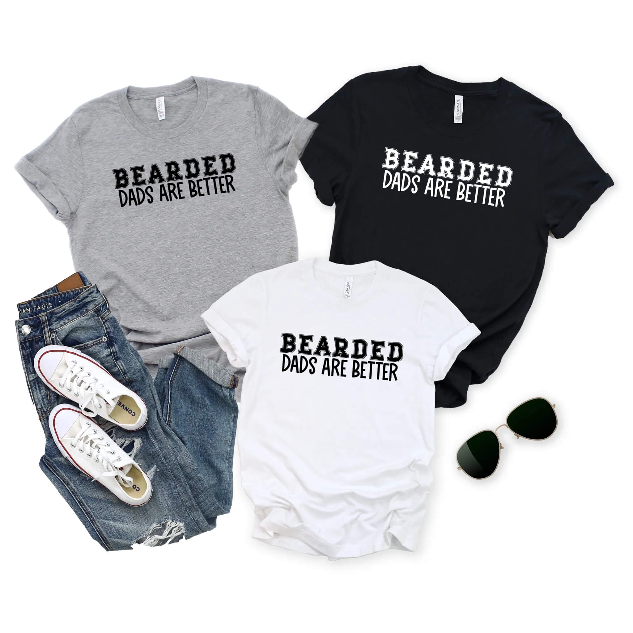 Father's Day - Bearded Dads Are Better Funny Dad's Graphic Print T-Shirt