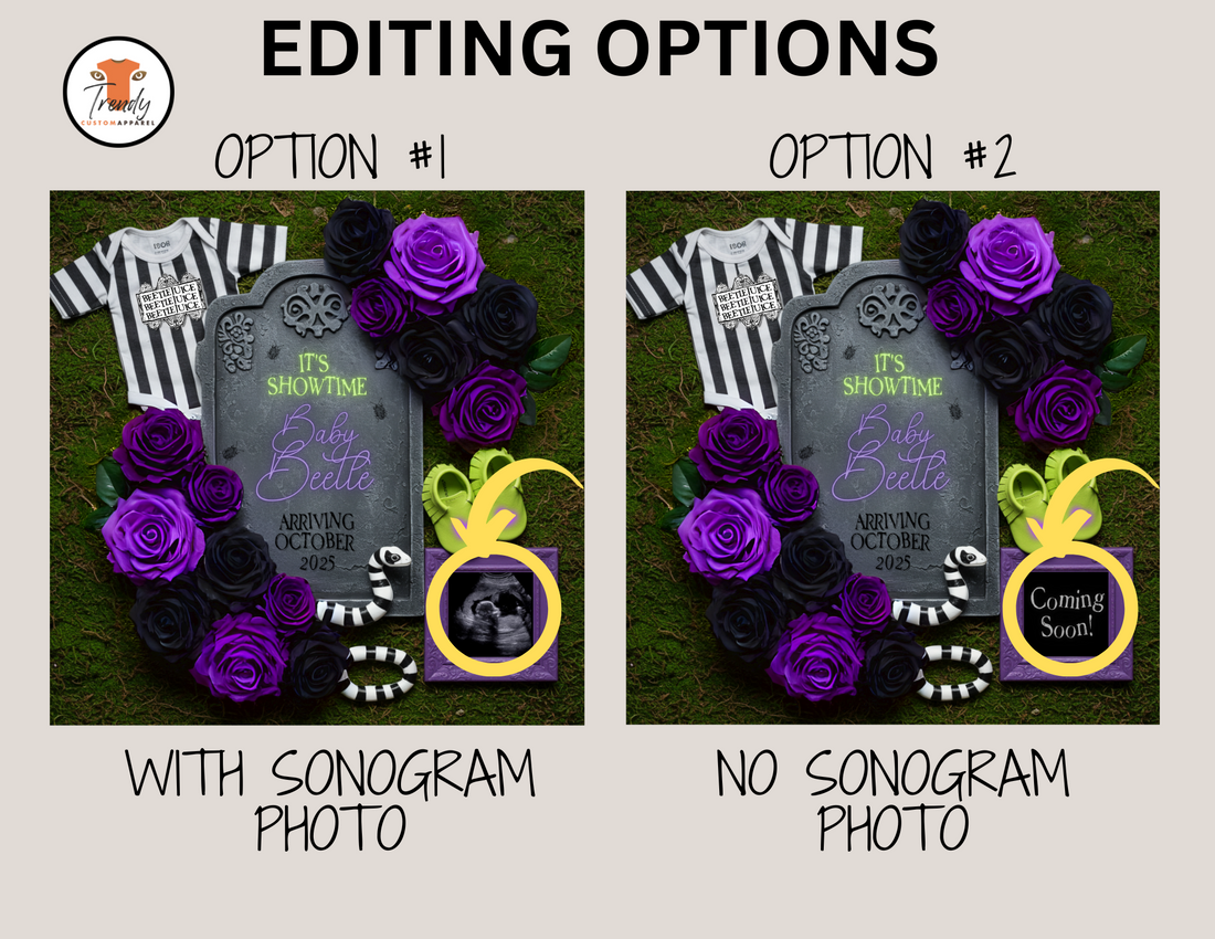 Digital Spooky Pregnancy Announcement, It's Showtime, Customizable Beetlejuice Themed, Personalized Editable Template