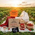 Digital Pregnancy Announcement, A Berry Sweet Baby Is Due, Customizable Strawberry Themed, Editable Details Template TrendyCustomApparel™