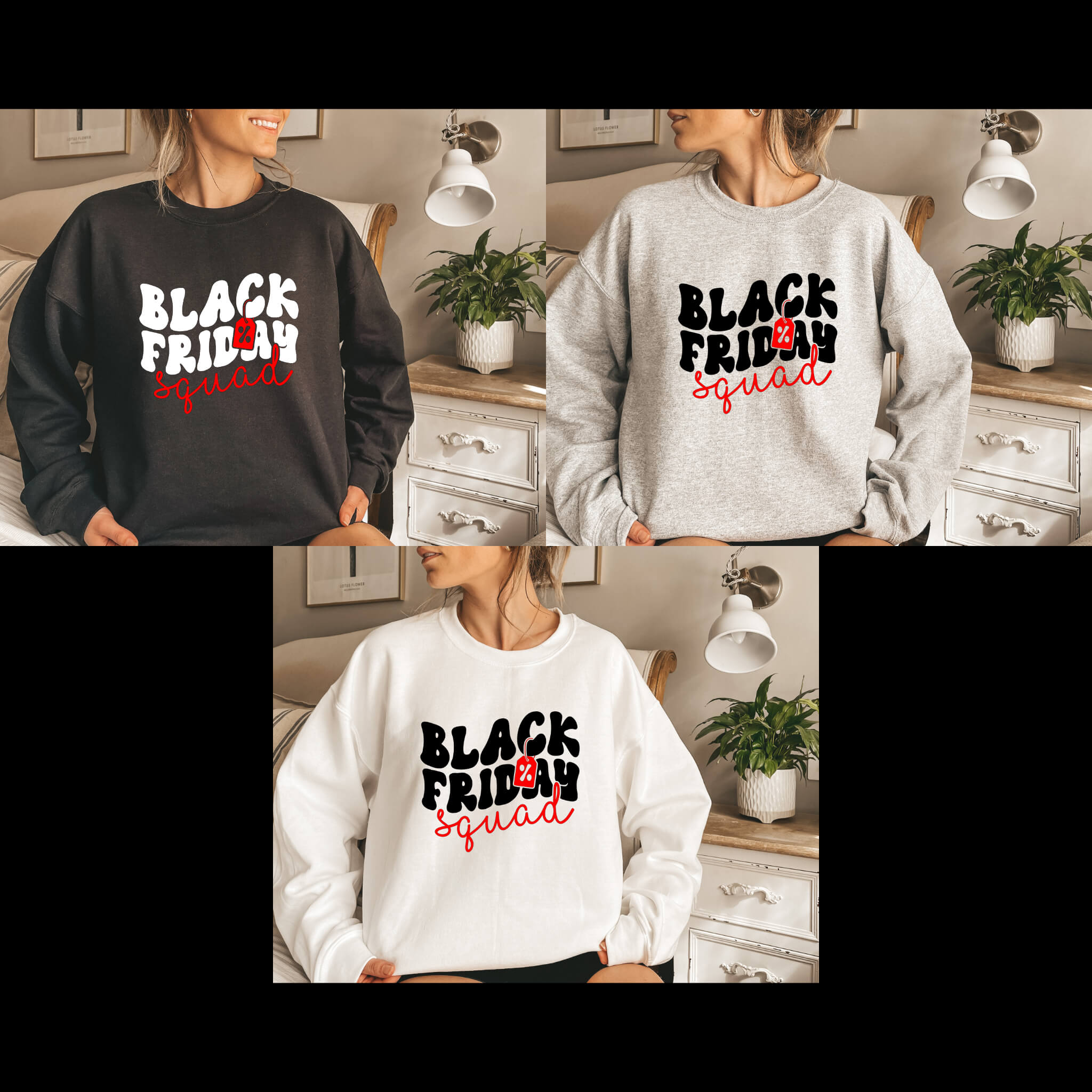 Black Friday Squad Unisex Graphic Print T-Shirt