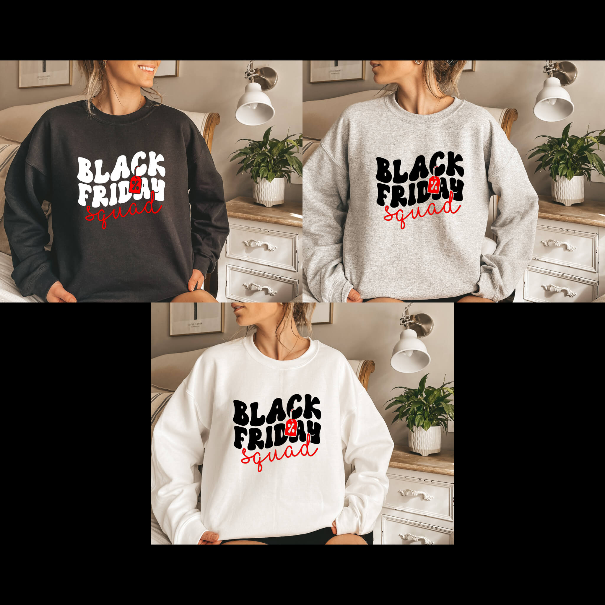 Camiseta unisex con estampado gráfico del Black Friday Squad