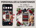 Valentine's Day Pregnancy Announcement Template, Blessed Baby, Canva Editable, Gender Neutral, Instant Digital Download TrendyCustomApparel™