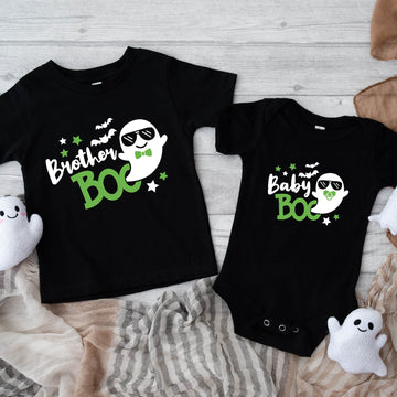 Halloween Boys Matching Brother Boo Sibling Graphic Print