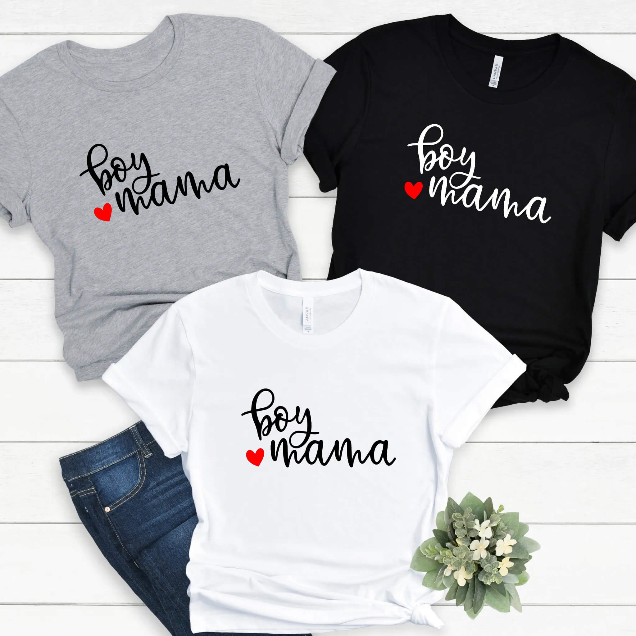 Boy Mama Mom Girl's Ladies Women's Personalize Custom T-Shirt
