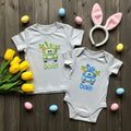 Cute Easter Truck Faux Yarn, Boy's Customizable Easter Shirts, Easter Hunt Baby Onesie, Happy Easter Tee’s TrendyCustomApparel™