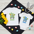 Cute Easter Truck Faux Yarn, Boy's Customizable Easter Shirts, Easter Hunt Baby Onesie, Happy Easter Tee’s TrendyCustomApparel™