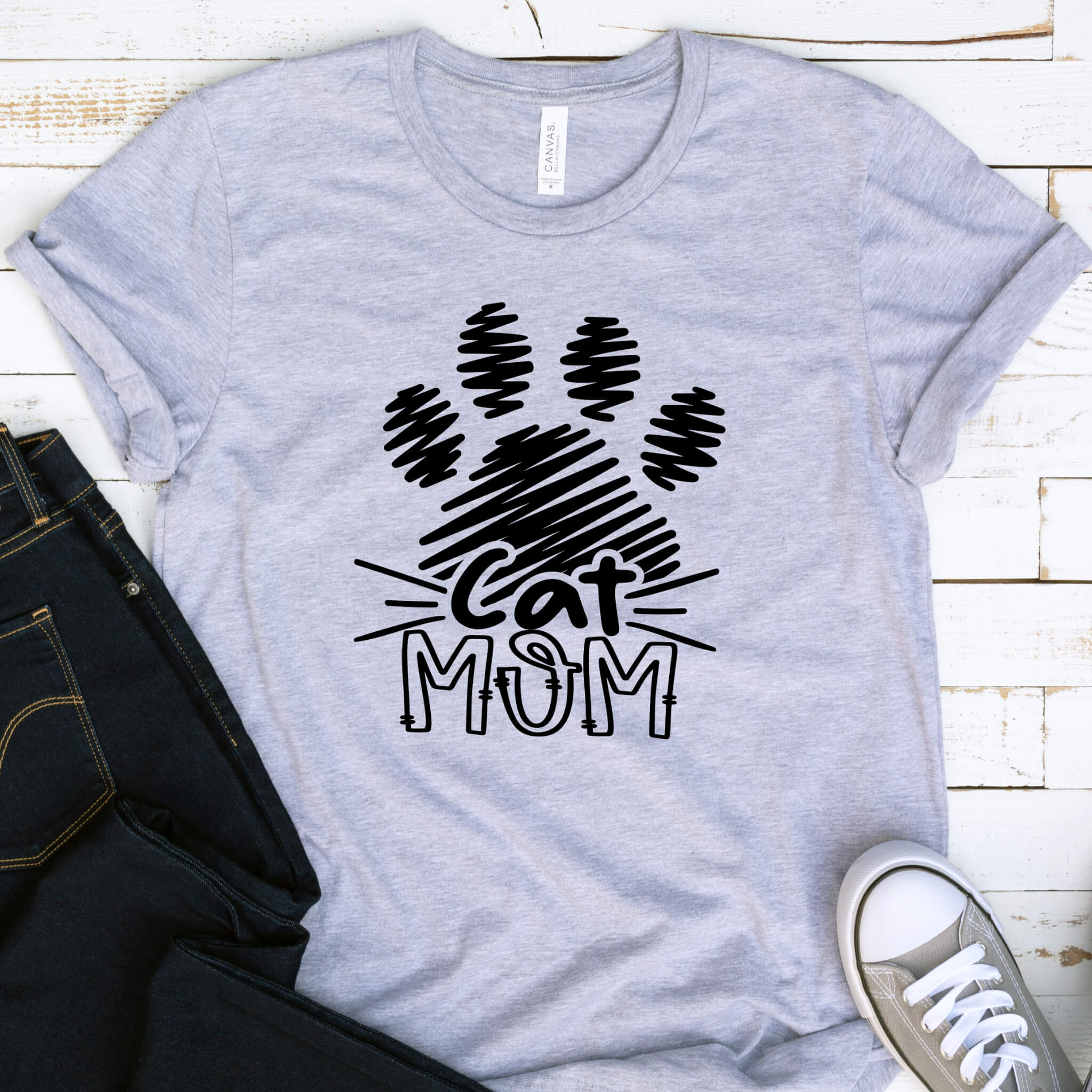 Cat Mom Girl's Ladies Women's T-Shirts