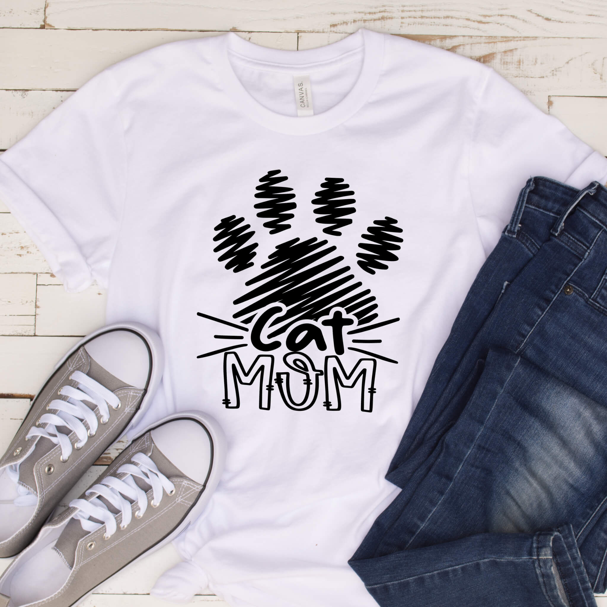 Cat Mom Girl's Ladies Women's T-Shirts