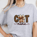 Cat Mom, Women’s Pet Mom T-Shirt, Faux Couchette, DTF Graphic Print TrendyCustomApparel™