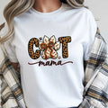 Cat Mom, Women’s Pet Mom T-Shirt, Faux Couchette, DTF Graphic Print TrendyCustomApparel™