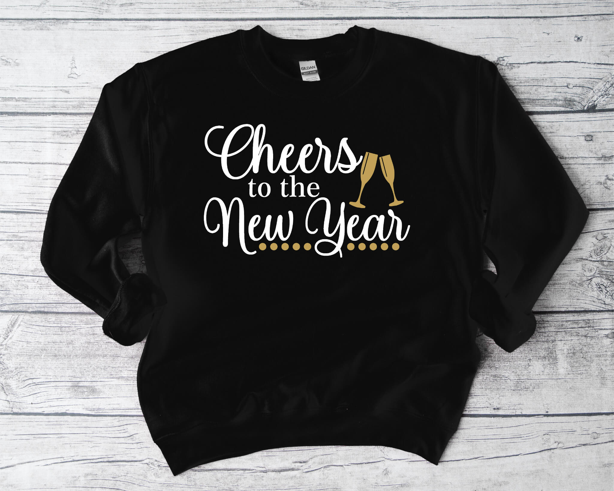 New Year's Cheers to the New Year Unisex Men's Women's Graphic Print T-Shirt
