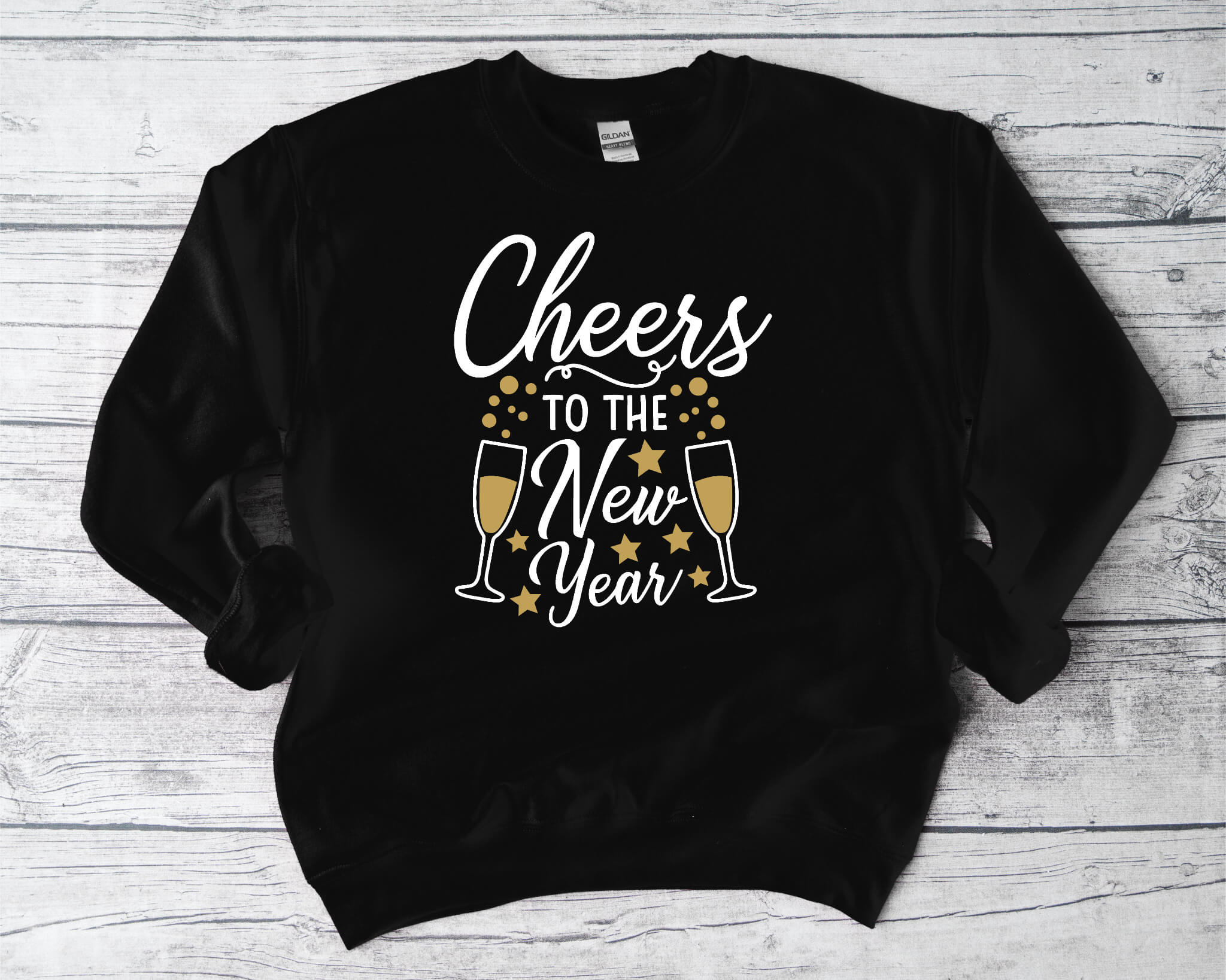 New Year's Cheers to the New Year Men's Women's Unisex Graphic Print T-Shirt