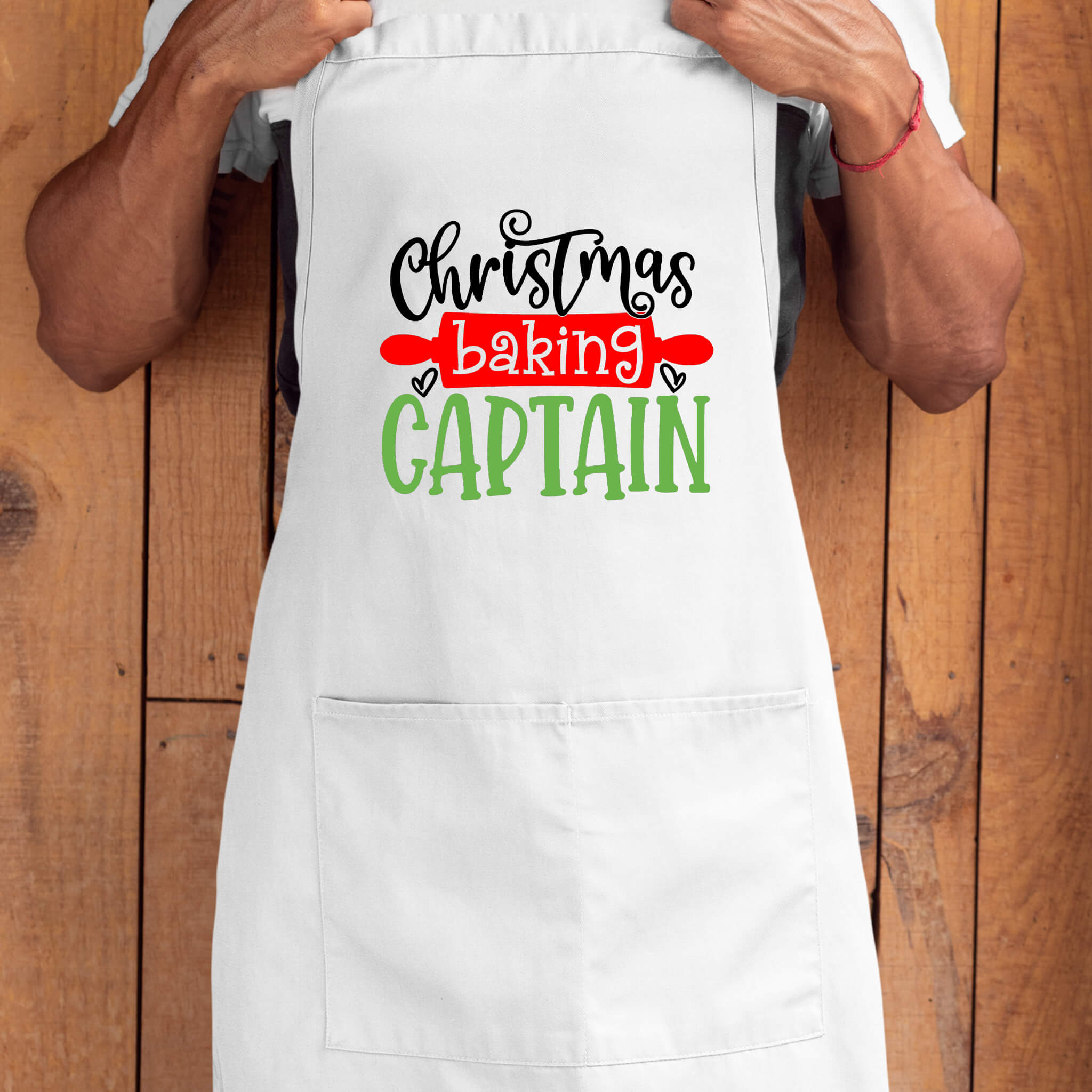 Christmas Baking Captain Unisex 2 Pockets Cooking Baking Kitchen Apron