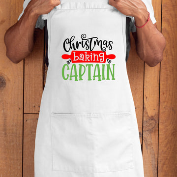 Christmas Baking Captain Unisex 2 Pockets Cooking Baking Kitchen Apron