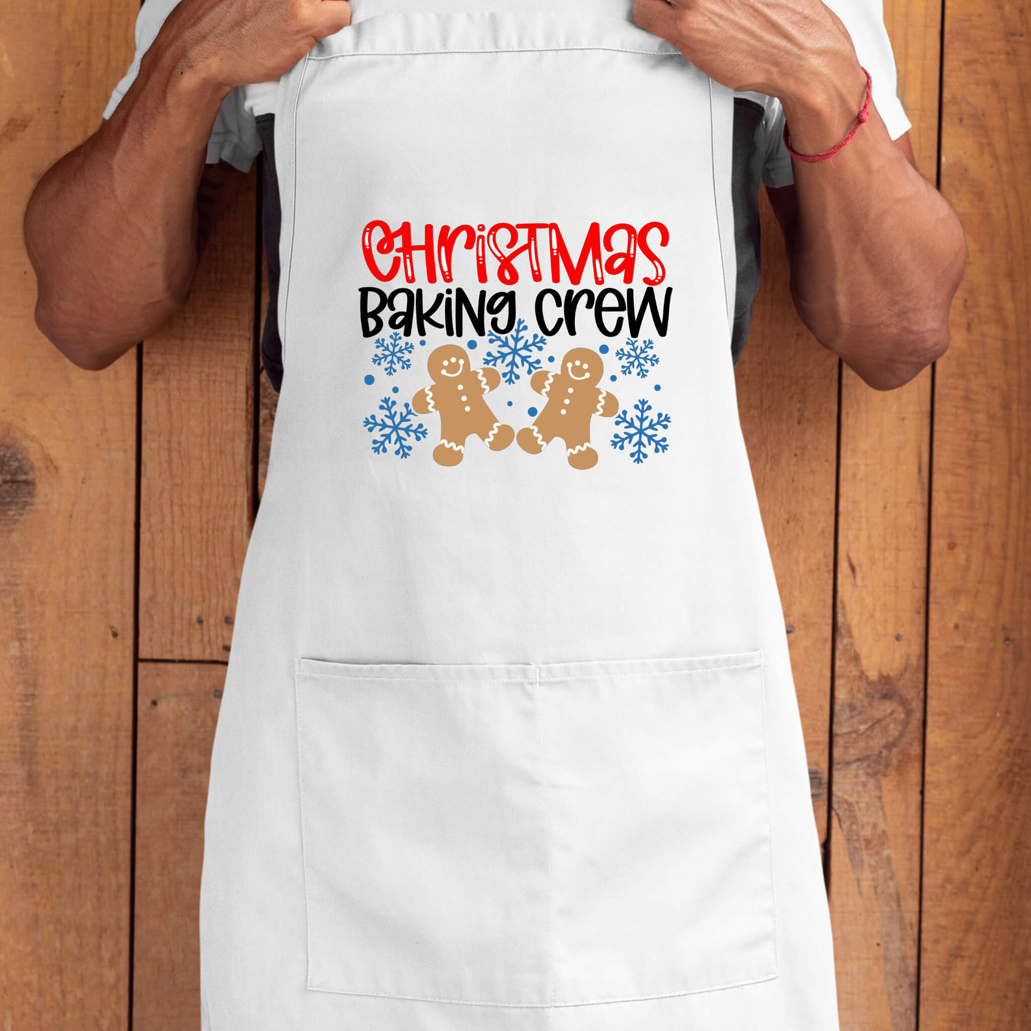 Delantal de cocina unisex con 2 bolsillos para hornear de Navidad