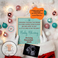 Digital Christmas Pregnancy Announcement, A Little One is on the Way, Customizable Mint Winter Themed, Editable Details Template TrendyCustomApparel™