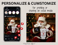 Christmas Santa Baby Reveal Digital Editable Template, Gender Neutral Winter Canva Template TrendyCustomApparel™